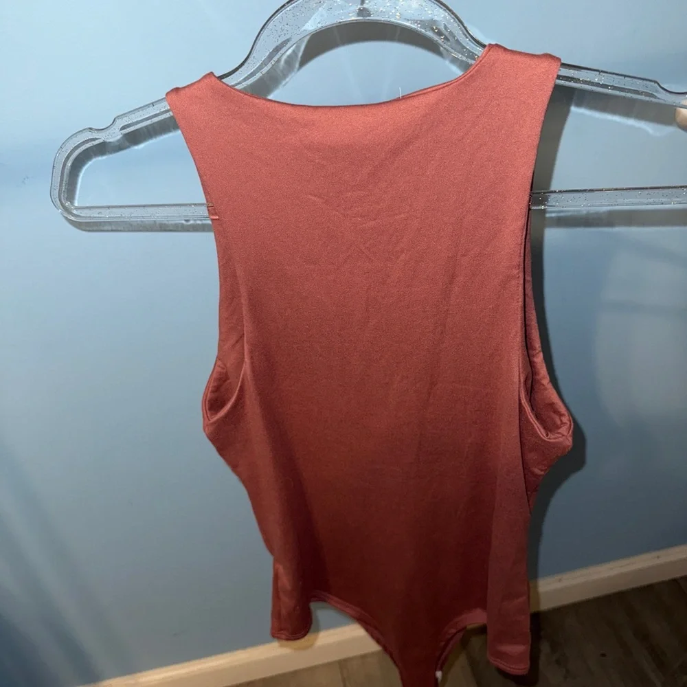 T.J.Maxx Sleeveless Bodysuit in Warm Rust - Picture 4 of 4
